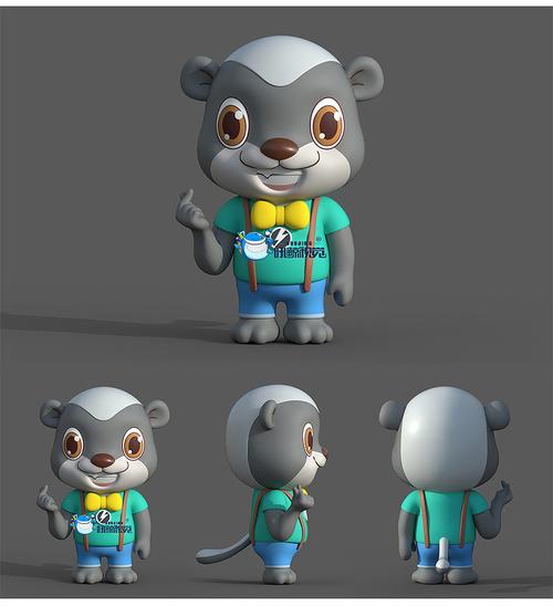 3d立体卡通形象吉祥物动漫造型三视图公仔人设玩偶设计