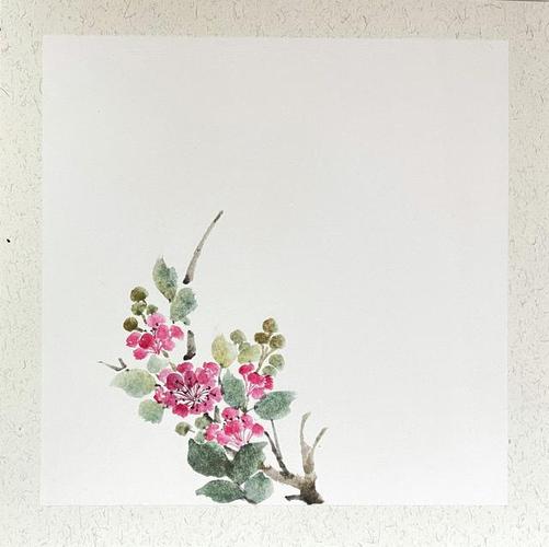 小写意花鸟画鸟宿蔷薇树的画法解析