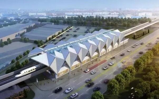 (青岛市西海岸地铁13号线高架站效果图)
