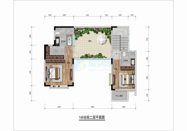 华侨城大理王宫合院户型 4房2厅2卫 二层 建面:165㎡鉴赏