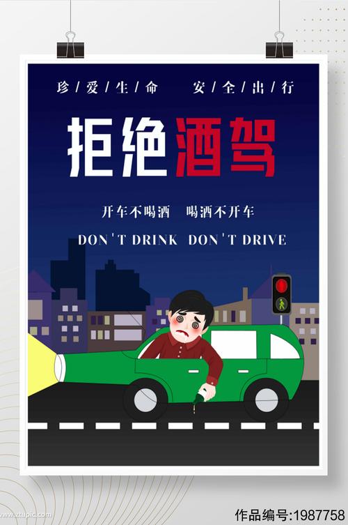 公共安全禁止酒驾海报模板