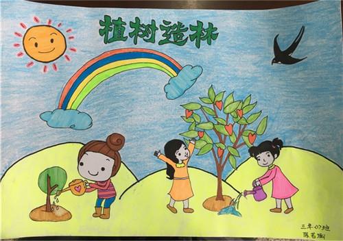 【儿童画】植树节