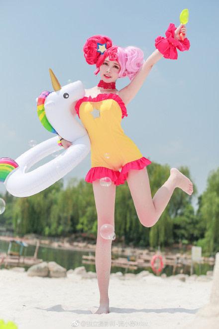 王者荣耀cos小乔缤纷独角兽:抓住夏天的尾巴