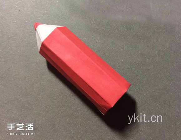 怎么折铅笔的方法图解 手工铅笔折纸步骤图
