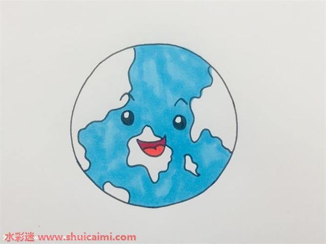地球怎么画好看地球简笔画图片大全带颜色