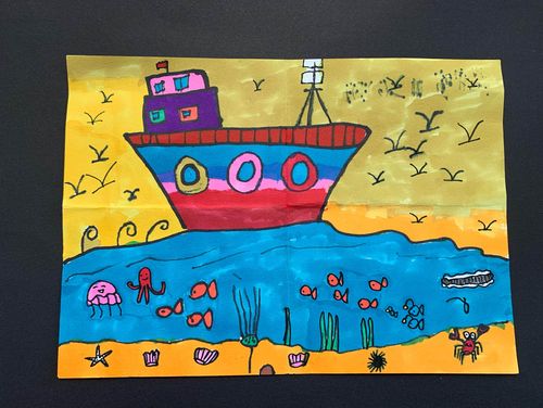 二(3)班《船儿出航》作品集