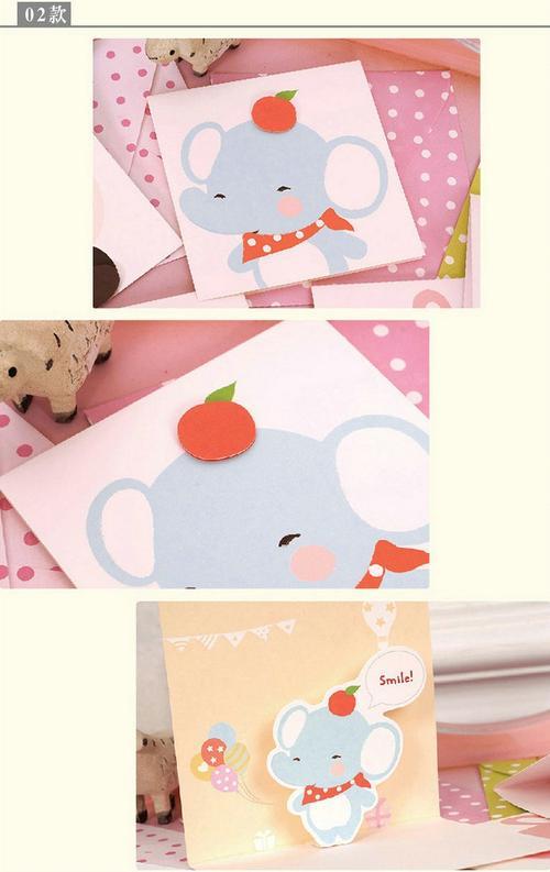 立体小动物贺卡 可爱立体生日祝福卡片 儿童节留言