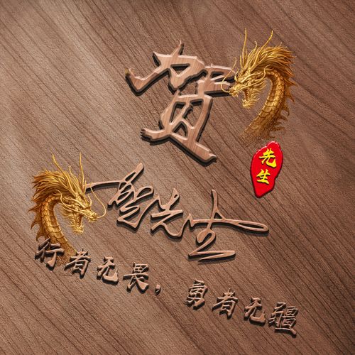 【编号1529】商务头像,励志复古,双龙,商务签名-微信头像,百家姓氏