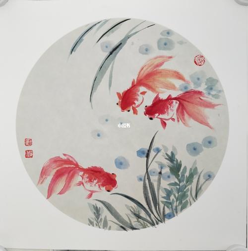国画  鱼趣_国画_文化_绘画