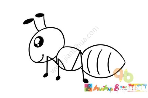 教你画 蚂蚁简笔画怎么画简笔画教程_绘画吧-画画