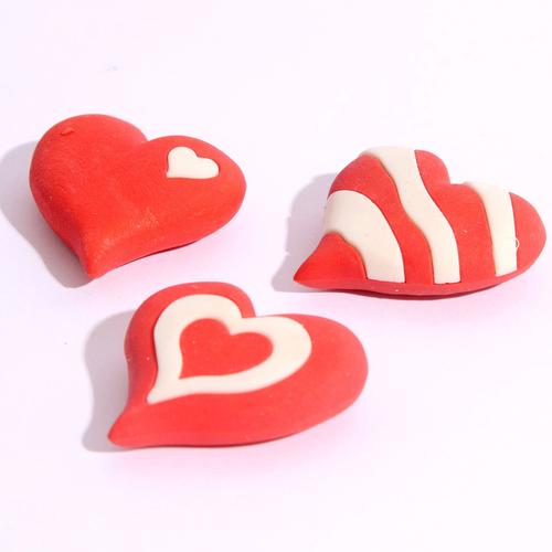 韩版3d爱心情人节花纹橡皮擦儿童卡通可爱心形迷你橡皮擦学生奖品