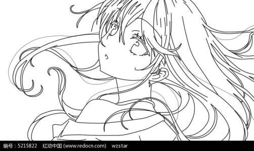 仰望简笔画人物