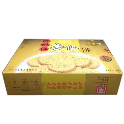 核桃杏仁饼正品广东莲香楼特产320克盒装休闲美食传统手信老点心