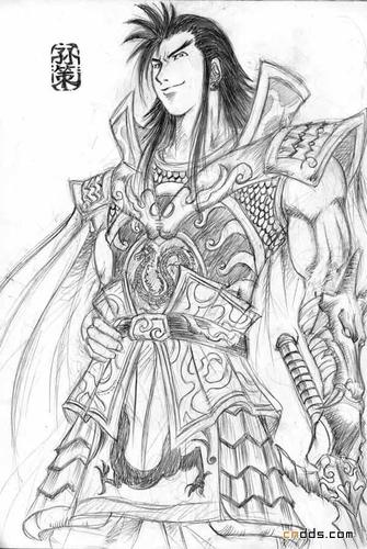 三国人物手绘漫画欣赏 - 中国绘画书法艺术网 - 绘画作品欣赏 书法