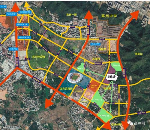 公示说明: 高州市土地储备中心申请办理位于城南片区cn06-10地块规划