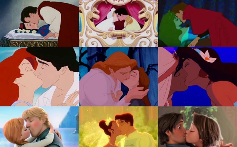 中字盘点迪士尼公主接吻的瞬间