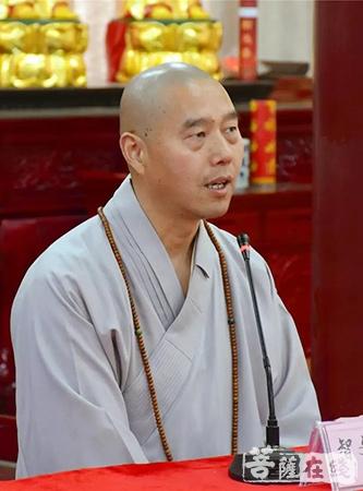 智文法师代表合肥市佛教协会致辞