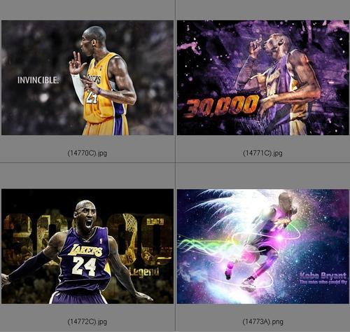 科比海报定做 kobe超大巨幅真人壁纸 nba篮球球星全明星10086c