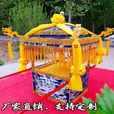 白事轿子殡葬花轿抬骨灰盒坛的轿子八抬折叠定做丧葬用品出殡灵轿