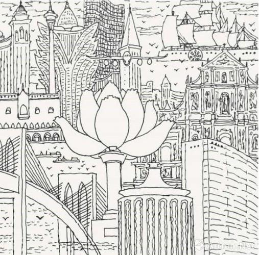 《澳门印象》  姜陆 200x200cm 2016年 素描速写