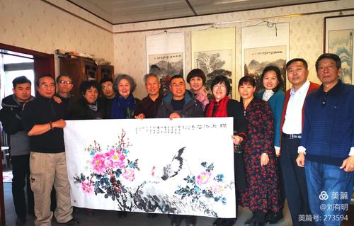 书画家到任丘书画创作基地挥毫泼墨
