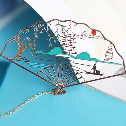 雷峰夕照特色旅游书签流苏雷峰塔西湖文创设计礼品刻字定制学生