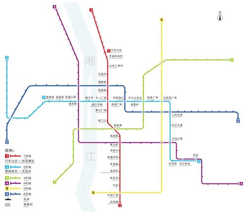 长沙地铁经过线路图,长沙地铁经过站台分布