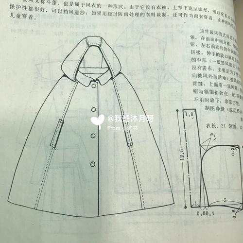 连帽式披风～斗篷裁剪图_斗篷_披风_冬天去哪玩_裁剪图_兴趣爱好_手工