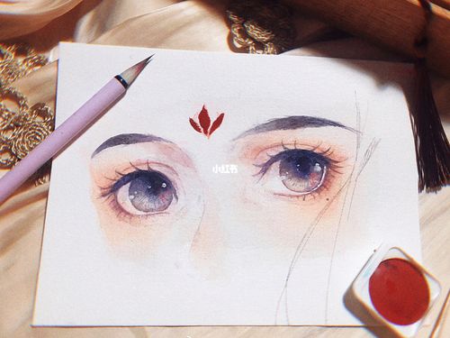 【水彩】扑朔眼迷离| 古风眼睛 化妆练习_水彩_化妆_古风_眼影_腮红