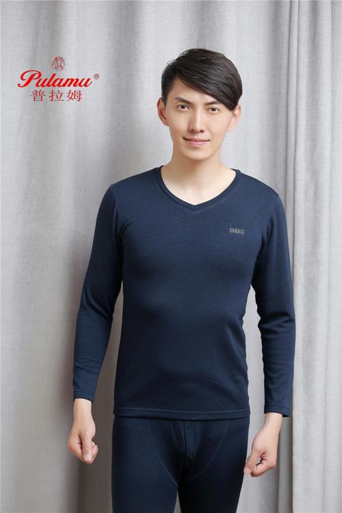 普拉姆新款男士保暖内衣热感亲肤德绒发热舒绒加厚秋衣秋裤套装
