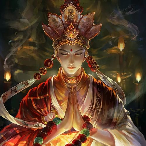 古风和尚插画 | 花开生两面,人生佛魔间