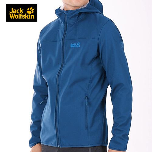 jackwolfskin狼爪软壳衣男春季户外运动防风透气防泼水连帽软壳夹克