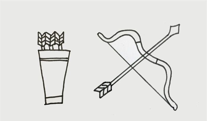 弓箭怎么画_简笔画教程_简笔画大全