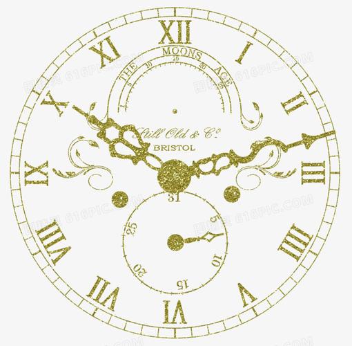 复古时钟背景底纹