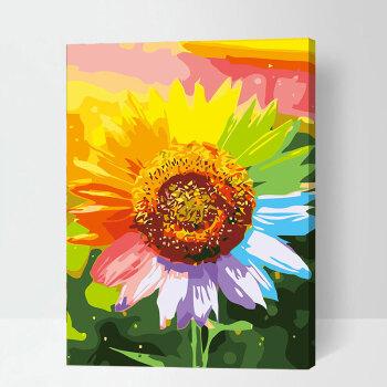 蔚林diy数字油画风景花卉动漫人物填色画大幅手绘客厅装饰画实木框