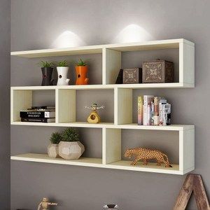 卧室壁挂式墙上空间书橱悬挂书架省格子置物创意简约现代宿舍书柜