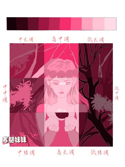 明度九调|色彩构成 作业_色彩构成_长洞