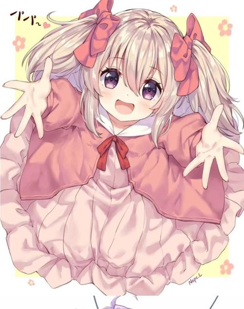 萌萌哒的动漫美少女,可爱的妆扮,温馨的笑容,总是让人