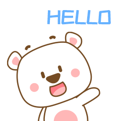 hello,挥手打招呼的漫漫熊图片,hello,挥手打招呼的漫漫熊表情