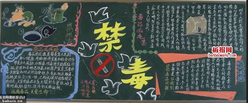 禁毒日黑板报              "2014国际禁毒日黑板报图片"由板报网为