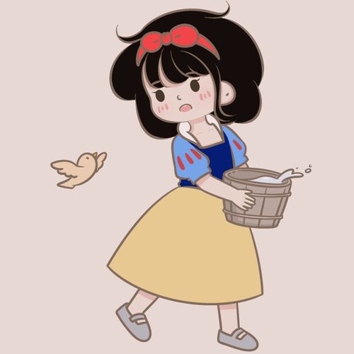 卡通系白雪公主头像好可爱啊