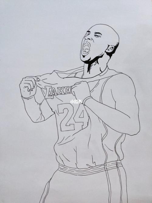 客稿——科比(含步骤图)_绘画_彩铅_马克笔_文化_绘画