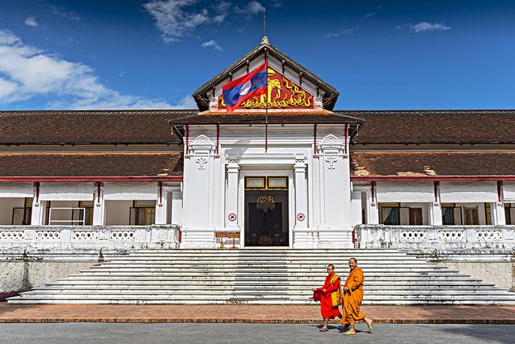 门口,皇宫,博物馆,康巴,琅勃拉邦,省,老挝,东南亚,亚洲