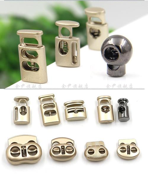 猪鼻扣金属弹簧扣吊钟纽扣扣子调节收紧卡扣松紧猪鼻扣不锈钢锁绳扣