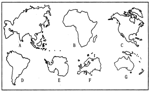 七大洲的轮廓简笔画