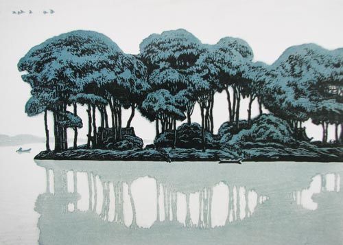一组精美的木刻风景画