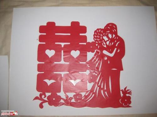 农村白事剪纸花