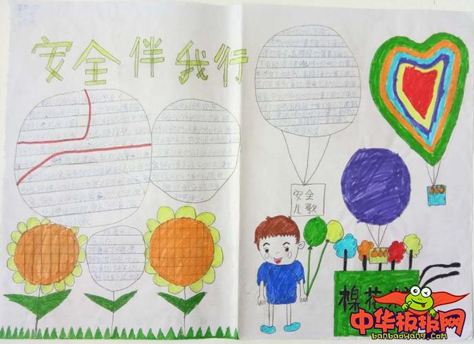 小学生安全手抄报图片大全,安全伴我行