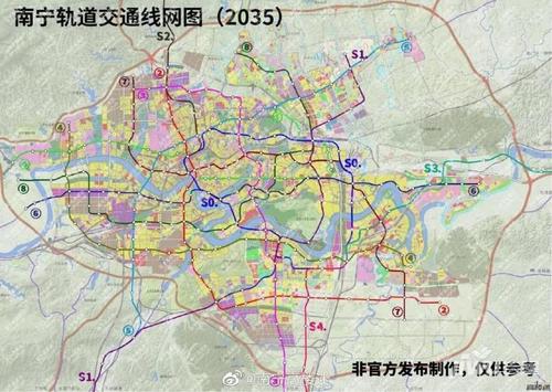 南宁地铁线路规划 来源:南宁高楼迷南宁地铁规划最新消息 2021年先
