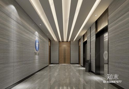 现代电梯间3d模型下载【id:430687077】
